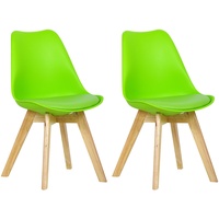 2 x Esszimmerstühle Esszimmerstuhl Bürostuhl Küchenstuhl Holz Grün BH29gn-2