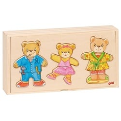 Goki 57811 - Anziehpuppenpuzzle Bärenfamilie, goki basic.