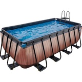 EXIT TOYS Wood Pool 400 x 200 x 122 cm inkl. Filterpumpe