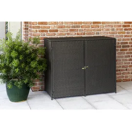 Merxx Mülltonnenbox für 2 Tonnen 132 x 64,5 x 108 cm grau