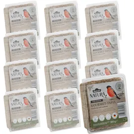 dehner natura premium Wildvogelfutter Futtertafel mit Insekten 12x300 g