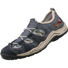 Rieker Damen Low-Top Sneaker L0561, Frauen Halbschuhe, lose Einlage,Turnschuhe,Laufschuhe,straßenschuhe,Strassenschuhe,blau (14),37 EU, / 4 UK