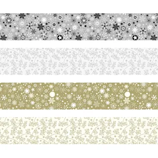 Heyda 204875526 Faltstreifen-Set für Fröbelsterne 1, 5 x 60 cm, 4 Motive Sortiert