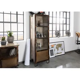 Massivmoebel24 Vitrine Mango 60 x 40 x 180 cm Braun