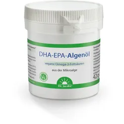 Dr. Jacob's DHA-EPA-Algenöl Kapseln Omega-3-Fettsäuren vegan