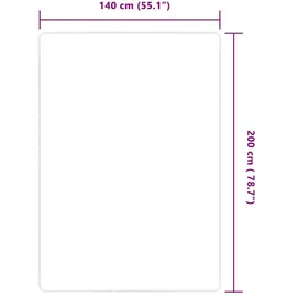 vidaXL Teppich Jute mit Latexrücken 140x200 cm Natur