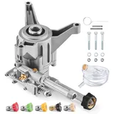 Vevor Hochdruckreinigerpumpe, 7/8 Zoll Welle 3100 PSI, 2,5 GPM, 5 Düsen, Hardware und Siphonrohr, bis zu 150 Stunden, Hochdruckreiniger Ersatzpumpe