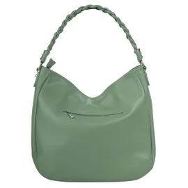 Samantha look Henkeltasche SAMANTHA LOOK, Damen, Gr. B/H/T: 34cm x 31cm x 10cm onesize, grün (mint), Leder, leicht glänzend, unifarben, Taschen, echt Leder, Made in Italy