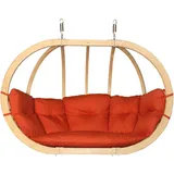 Konsimo Callisto Hölzerner Hängesessel Für Zwei Personen, Rot, - Konsimo®
