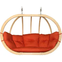 Konsimo Callisto Hölzerner Hängesessel Für Zwei Personen, Rot, - Konsimo®