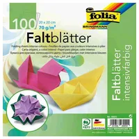Folia Faltblätter INTENSIV mehrfarbig 100 Blatt Bastelpapier 70 g/m2