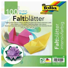 Folia Faltblätter INTENSIV mehrfarbig 100 Blatt Bastelpapier 70 g/m2