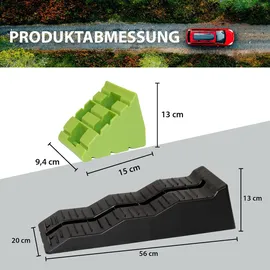 Trutzholm 2 x Auffahrkeil mit extra Blocker 5T 56 x 20 x 13 cm Kunststoff Stufenkeil 3 Stufen Ausgleichskeil