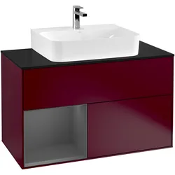 Villeroy & Boch Waschtischunterschrank „Finion“ für Schrankwaschtisch 1000 × 603 × 501 mm Peony Matt Lacquer, für Becken mittig