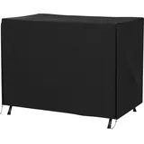 Outsunny Hollywoodschaukel Abdeckung 3 Sitzer, Wasserabweisend Winterfest Schutzhülle für Gartenschaukel, UV-Beständig Abdeckplane, Abdeckhaube, Reißfest 600D Oxford Gewebe, 205x124x164cm Schwarz   Aosom