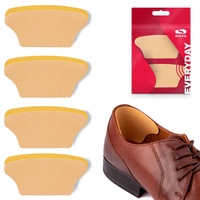 SULPO Fersenkissen - Schuheinlagen aus Echt-Leder - Fersenschutz/Fersenpolster gegen Blasen - Für Männer Schuhe (4 Paare, Beige)