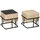 [en.casa] Hocker Tas 38 x 38 x 38 cm Beige