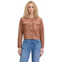 Cartoon Blazer-Jacke mit Taschen in Brown Patina | Gr.: