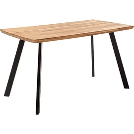MCA living Esstisch »Zeballos, TOPSELLER!«, (1 St., Holztisch), Tischplatte aus Zerreiche, Schweizer Kante, belastbar bis 100 Kg