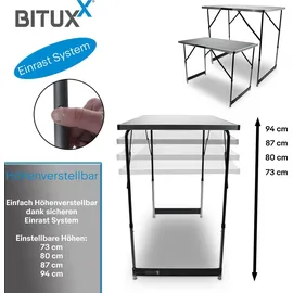 BITUXX Tapeziertisch 100 x 60 cm bis 30 kg Silber MS-19510