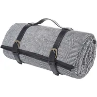 BUTLERS Picknickdecke Wanderlust Schwarz 150 x 200 cm