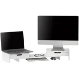 SoBuy Monitorständer Weiß