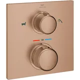 Grohe Allure Thermostat-Wannenbatterie mit 2-Wege-Umstellung - warm sunset gebürstet