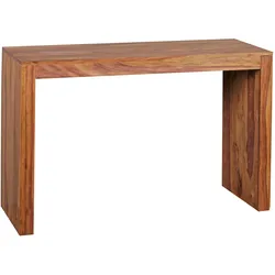 Kadima Design Konsolentisch Massivholz Sheesham - Platzsparend, vielseitig, Stabiles Standbein, Landhausstil. 115x40x75 cm