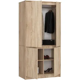 Akord Kleiderschrank S90 90 x 180 x 51 cm Sonoma Eiche