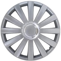 PETEX Satz 14 Zoll Spyder Pro Größe 2-fach lackiert mit Chromring Material: Nylon in silber - 4-er Set