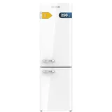 Cecotec Retro Combi Kühlschrank 250 L Bolero CoolMarket Combi Origin 250 NF White E, Energieeffizienzklasse E, Total No Frost, Fasta Cooling, Multi Airflow, Himidity Box, Türalarm, 54 x 68,8 x 186,5cm