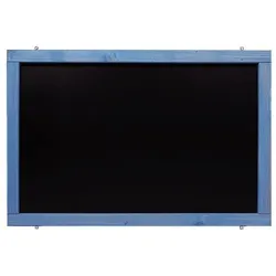 Wetterfeste Outdoor Kreidetafel mit Holzrahmen / Blau 155x55cm