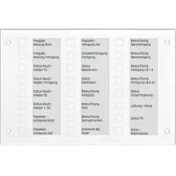 Jung MBT2424WW KNX Melde- und Bedientableau, Glas alpinweiß