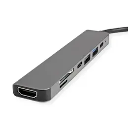 Value USB Typ C Dockingstation, HDMI 4K60, 2x USB2.0 (A+C) + 1x USB3.2 Gen1 (A), 1x PD, 1x SD/TF