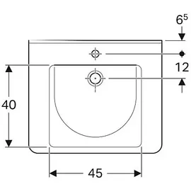 Geberit Dejuna Waschtisch 65 x 55 cm (128665000)