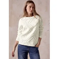 Cecil Sweatshirt, mit 3D Strukturmuster Cecil vanilla white