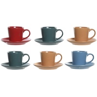 Fijalo DKD Home Decor Tassen-Set mit Untertassen, Standard