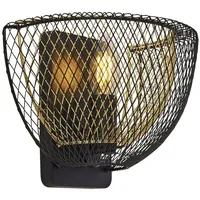 Licht-Erlebnisse Wandlampe Wandleuchte Metall mit Schalter B: 25 cm