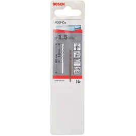 Bosch Metallbohrer HSS-Co, DIN 338, 1,5 x 18 x 40 mm, 1er-Pack