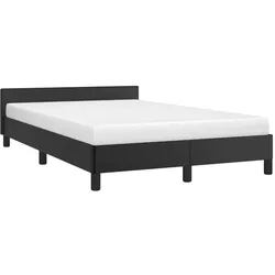 vidaXL Bettgestell mit Kopfteil ohne Matratze Schwarz 120x200 cm