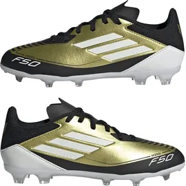 adidas Messi F50 League Kids FG/MG Gold Metallic / Cloud White / Core Black 36