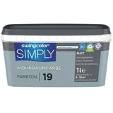 swingcolor Wandfarbe SIMPLY  (Blau - Nr. 19, 1 l, Matt)