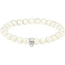 Thomas Sabo Charm-Perlenarmband silberfarben, weiß X0293-082-14 Größe 19