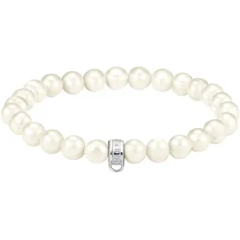 Thomas Sabo Charm-Perlenarmband silberfarben, weiß X0293-082-14 Größe 19