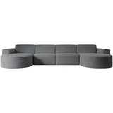 altdecor Ecksofa in U-Form Corner Sofa Bett Eckcouch Couch L-Form Wohnlandschaft Cauchsofa MARI-U2-384x165x78 cm, Duneklgrau