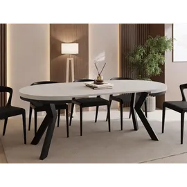 WFL GROUP Runder Esstisch 100 x 77 x 100 cm beige