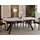 WFL GROUP Runder Esstisch 100 x 77 x 100 cm beige