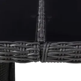 vidaXL Gartentisch 200 x 100 x 74 cm Schwarz