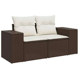 vidaXL Sofa Set 7 pcs Loungesofa braun/weiß