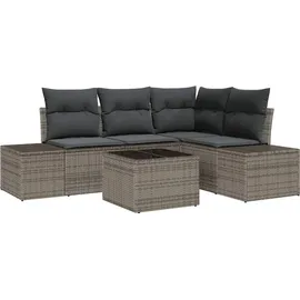 vidaXL Gartensofa-Set mit Speicher grau